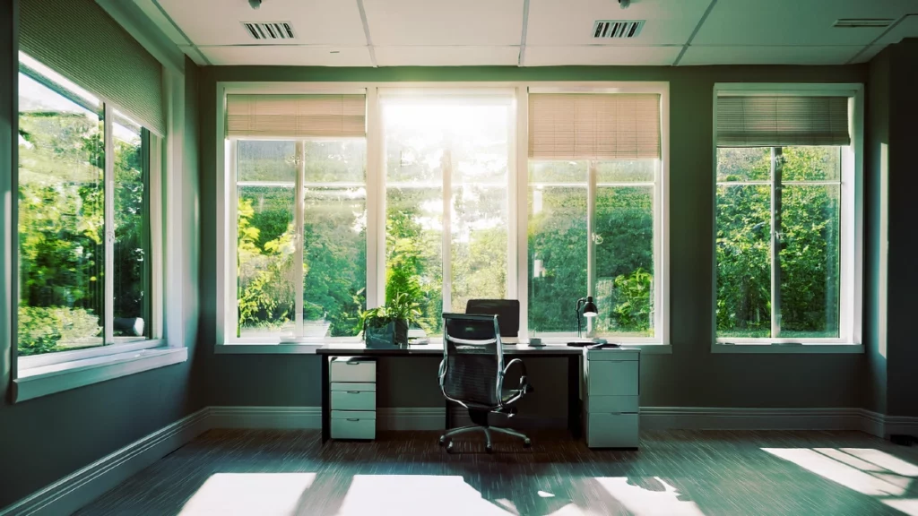  Bureau moderne avec lumière naturelle abondante.