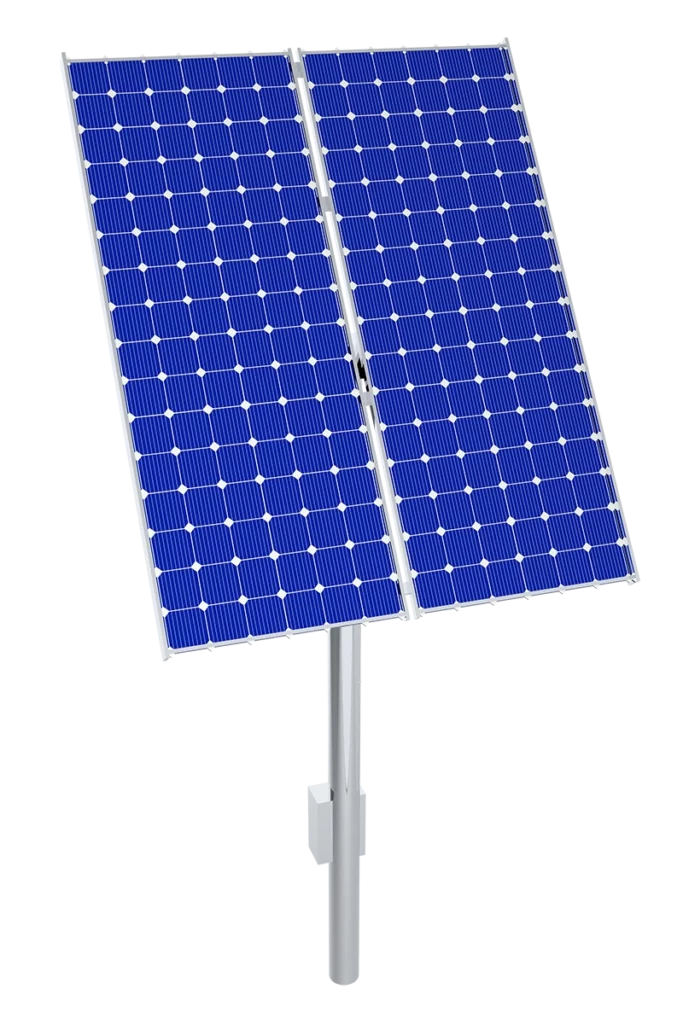 Panneau solaire monté sur un support